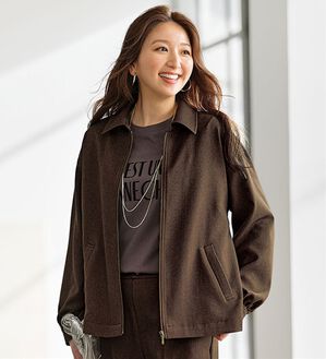 BELLUNA（ベルーナ）の「【Ｗｏｏｌｉｓｈ】ステンカラージャケット（その他ジャケット）」｜杢ブラウン