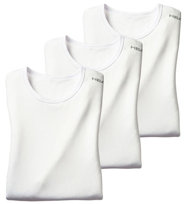 「【３枚組】＜ヘッド＞裏起毛ウォーム＆ストレッチインナー（メンズ肌着・インナーウェア）」｜ホワイト3枚組 長袖丸首