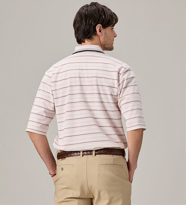 「＜ダンロップ・リファインド＞ＩＺＵＭＯ　ＢＲＡＮＤ　５分袖ポロシャツ（メンズポロシャツ）」｜詳細画像