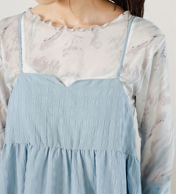 GeeRA（ジーラ）の「ぽこぽこエンボス素材キャミワンピース（その他ワンピース）」｜詳細画像