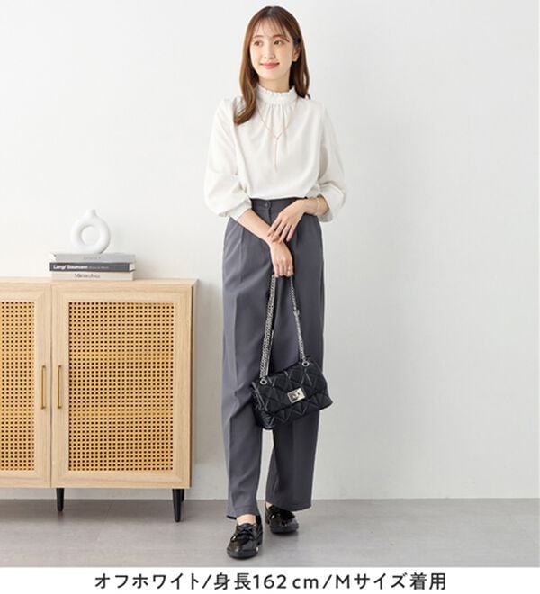 alotta（アロッタ）の「フリル衿ギャザーブラウス（ブラウス）」｜詳細画像