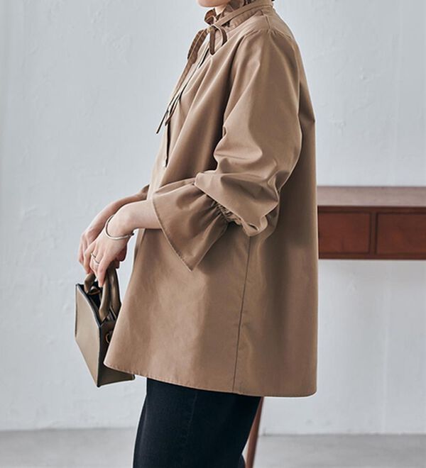 RANAN（ラナン）の「プチフリルリボン付きブラウス（ブラウス）」｜詳細画像