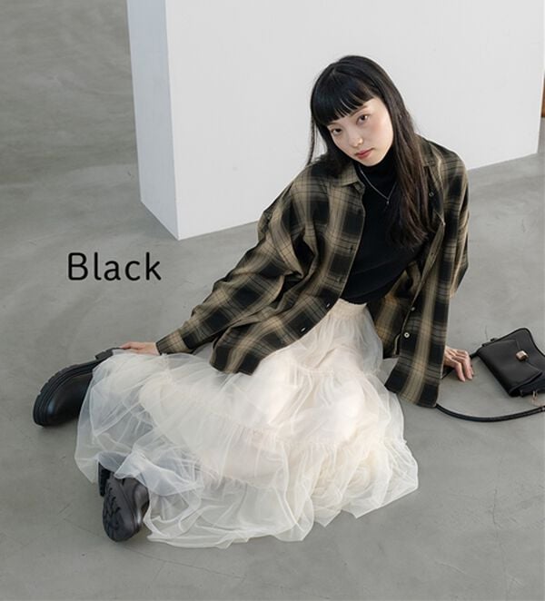 BELLUNA（ベルーナ）の「サラッと軽い！チェック柄シャツ（シャツ）」｜詳細画像