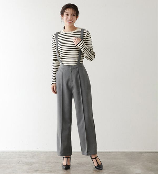 Pierrot（ピエロ）の「【選べるネック】もっちり袖パールニット（ニット・セーター）」｜詳細画像