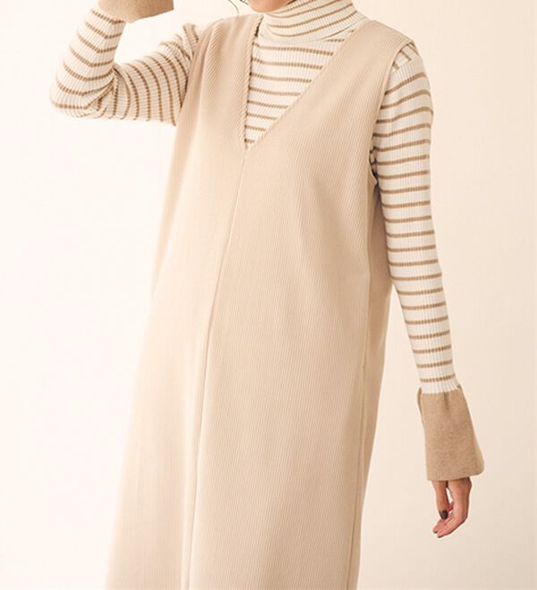 RANAN（ラナン）の「＜ムースタッチ＞洗える！バイカラータートルリブニット（ニット・セーター）」｜詳細画像