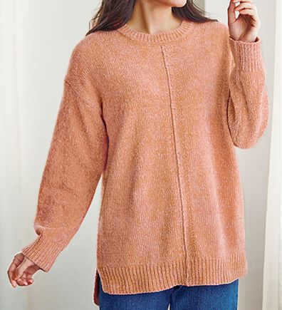 BELLUNA（ベルーナ）の「肌心地やわらかベロアモールニットプルオーバー（ニット・セーター）」