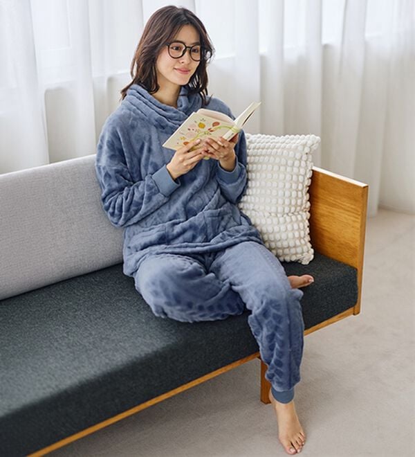LAVIENNE（ラヴィエンヌ）の「寒がりさんのためのふわっもこケーブルフリースパジャマ（パジャマ・ルームウェア）」｜詳細画像