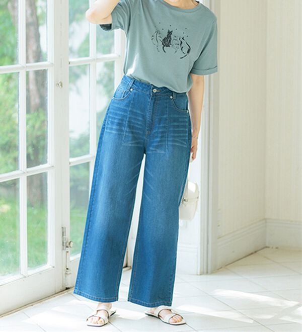 BELLUNA（ベルーナ）の「ヒンヤリ！着映えプリントプルオーバー（カットソー）」｜詳細画像