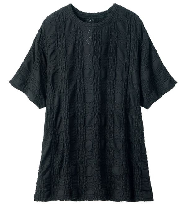 ルフラン（ルフラン）の「着る美人。レースジャカード（カットソー）」｜黒