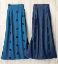 ルフラン（ルフラン）の「【２色組】夏デニム刺しゅうスカート＜パルミン＞（ロングスカート）」