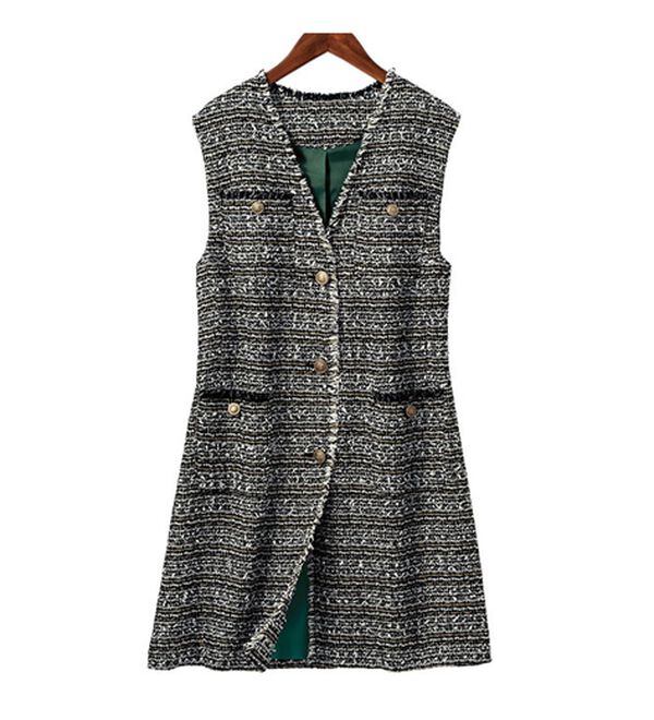 VINNO（ヴィノ）の「＜日本製生地＞ツイードジレ（ジレ）」｜詳細画像