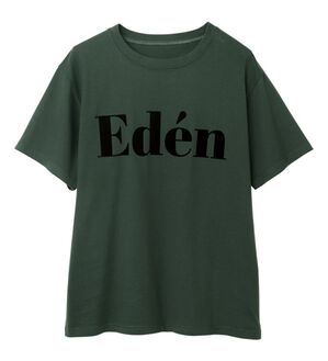 RANAN（ラナン）の「フロッキープリントロゴＴ（Tシャツ）」｜チャコール(EDEN)