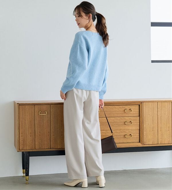 BELLUNA（ベルーナ）の「シュッと体型カバー　ジャストフィットバレルパンツ（フルレングスパンツ）」｜詳細画像
