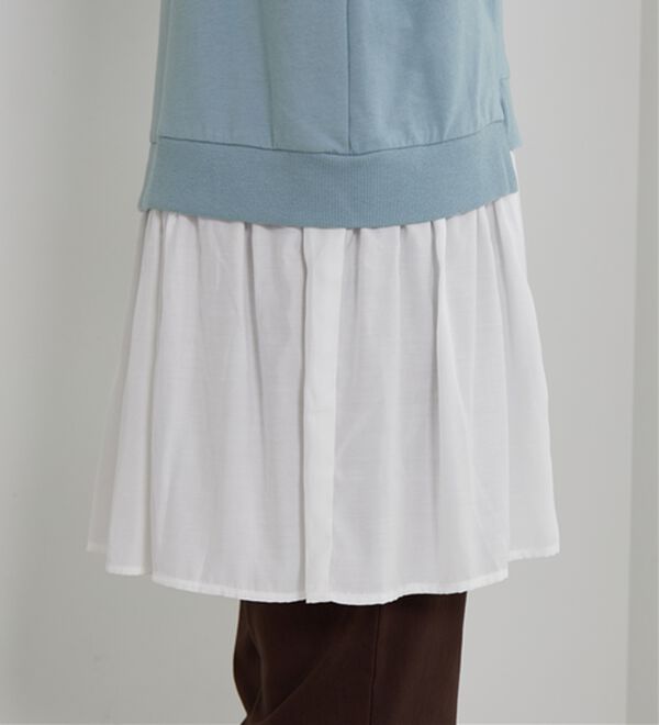 BELLUNA（ベルーナ）の「裏毛素材レイヤード風チュニック（チュニック）」｜詳細画像