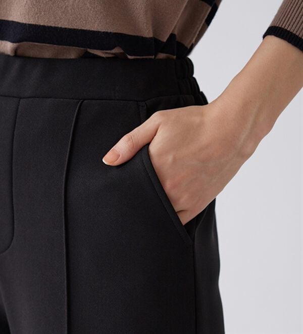BELLUNA（ベルーナ）の「【快適Ｌａｂ．】裏起毛ジョーゼット素材ワイドパンツ（ワイドパンツ・ガウチョ）」｜詳細画像