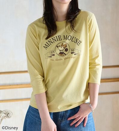 BELLUNA（ベルーナ）の「＜Ｄｉｓｎｅｙ＞【ミニー】プリント7分袖Tシャツ（Tシャツ）」