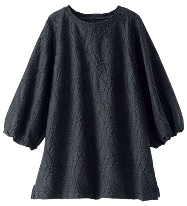 BELLUNA（ベルーナ）の「波柄ジャカードバルーン袖プルオーバー（カットソー）」｜詳細画像