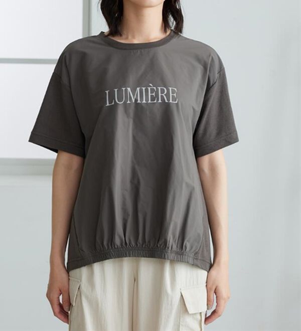 BELLUNA（ベルーナ）の「異素材切替ロゴプリントプルオーバー（カットソー）」｜詳細画像