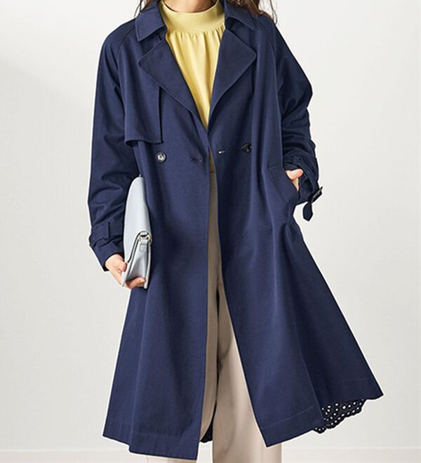 BELLUNA（ベルーナ）の「バックレースデザイン華やぎトレンチコート（ロングコート）」｜詳細画像