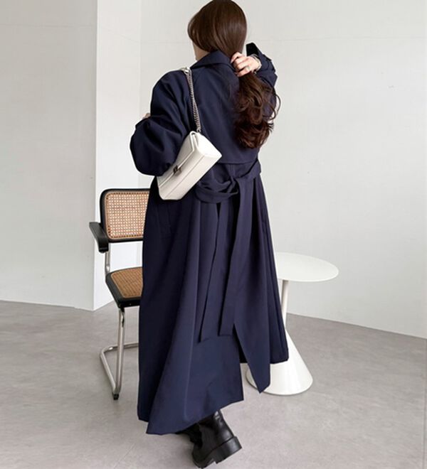 GeeRA（ジーラ）の「『ドラマ着用商品』上品オーバーサイズトレンチコート（ロングコート）」｜詳細画像