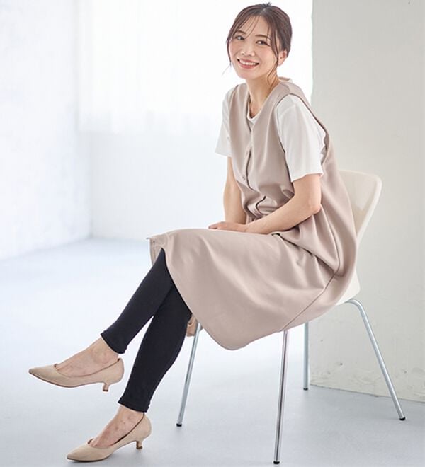 LAVIENNE（ラヴィエンヌ）の「選べる丈がうれしい綿１００％スパッツ（肌着・インナーウェア）」｜詳細画像