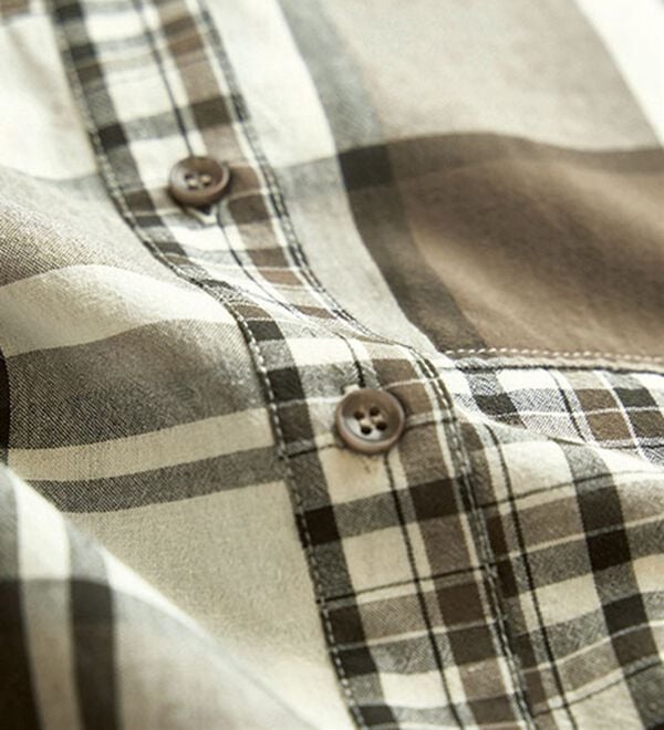 ルフラン（ルフラン）の「【２色組】モノトーン切替シャツチュニック（チュニック）」｜詳細画像