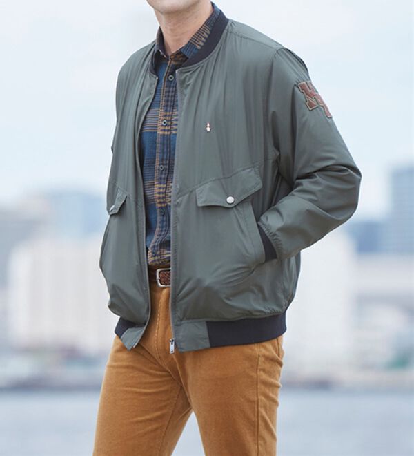 「＜ハッシュパピー＞着心地快適ステッチワークブルゾン（メンズブルゾン）」｜詳細画像