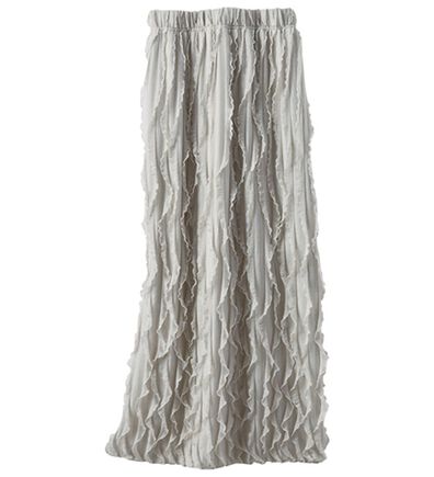 BELLUNA（ベルーナ）の「チュニックの下にはくストライプフリルスカート（ロングスカート）」