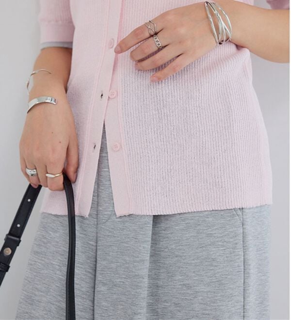 Viola e Viola（ヴィオラ エ ヴィオラ）の「アソートシアーリブニットポロシャツ（ポロシャツ）」｜詳細画像