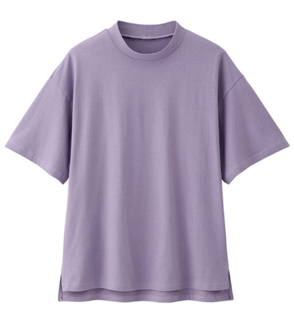 「汗じみ対策５分袖Ｔシャツ（Tシャツ）」｜ラベンダーモーブ