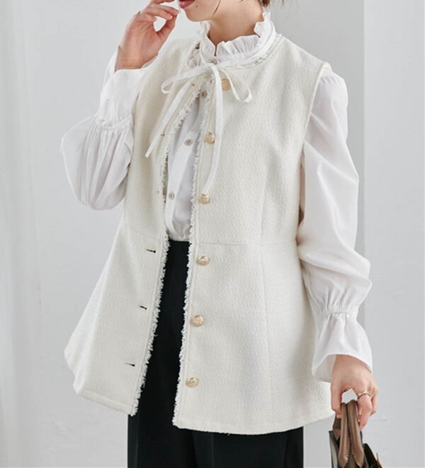 RANAN（ラナン）の「ペプラムツイードジレ（ジレ）」｜詳細画像