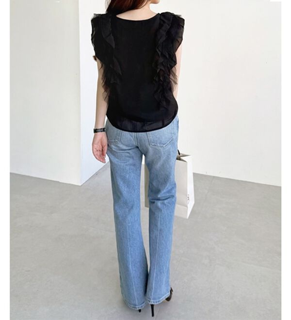 GeeRA（ジーラ）の「シアーフリルブラウス（ブラウス）」｜詳細画像