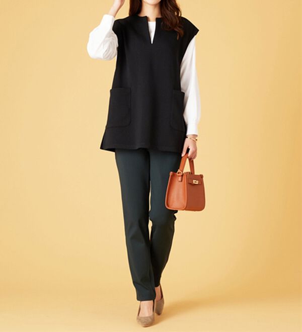 BELLUNA（ベルーナ）の「新触感！マシュマロみたいななめらかストレッチパンツ（フルレングスパンツ）」｜詳細画像