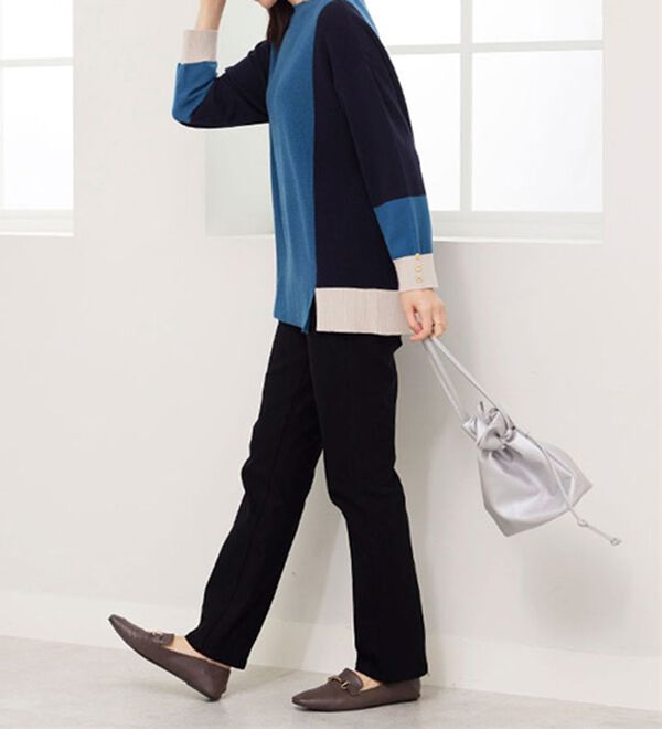 BELLUNA（ベルーナ）の「裏起毛ツイル素材ストレッチパンツ（フルレングスパンツ）」｜詳細画像