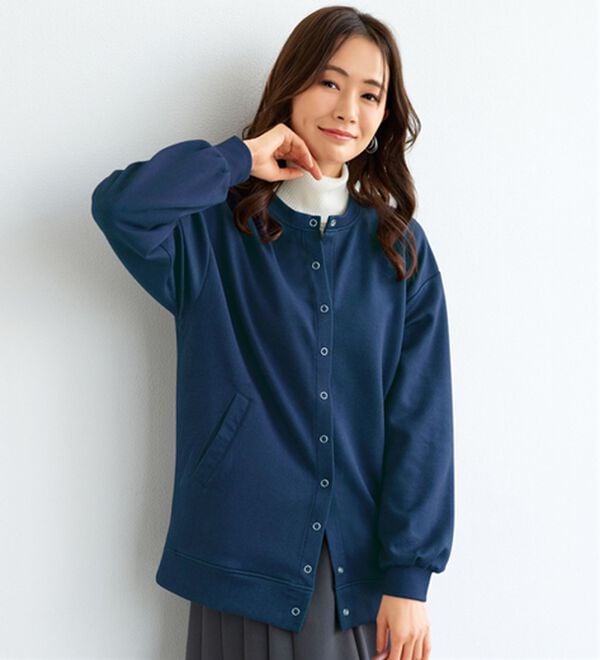 BELLUNA（ベルーナ）の「乾きやすい！シーズンレス裏配色カーディガン（その他カーディガン）」｜詳細画像