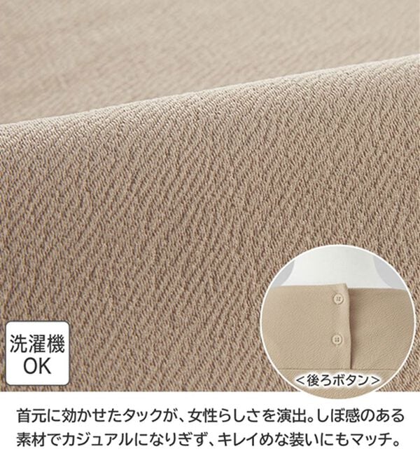 BELLUNA（ベルーナ）の「衿元タックデザインブラウス（ブラウス）」｜詳細画像