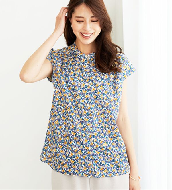 BELLUNA（ベルーナ）の「綿100％フルーツミックス柄ブラウス（ブラウス）」｜詳細画像