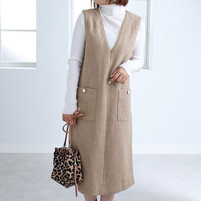 BELLUNA（ベルーナ）の「ライトメルトンジャンパースカート（ジャンパースカート）」