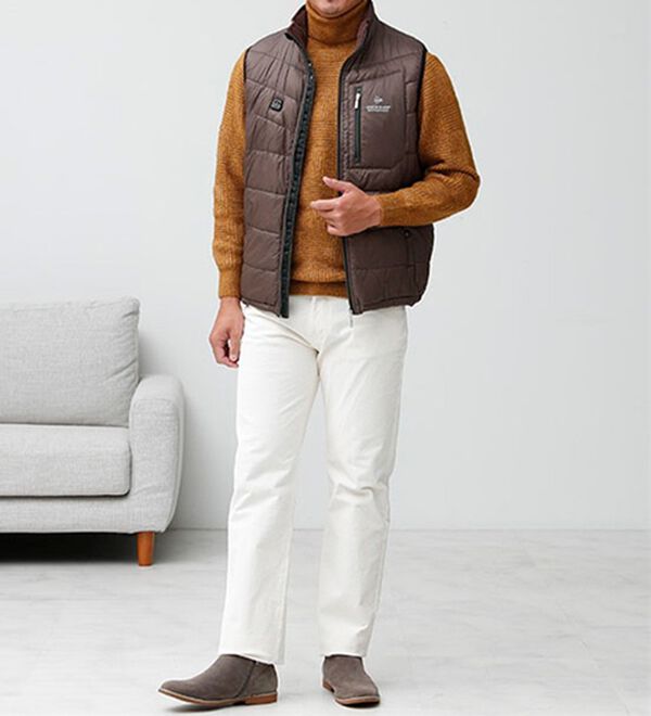 「＜ダンロップ・モータースポーツ＞秒・暖（すぐにあったか）ヒーター付ベスト（メンズベスト）」｜詳細画像