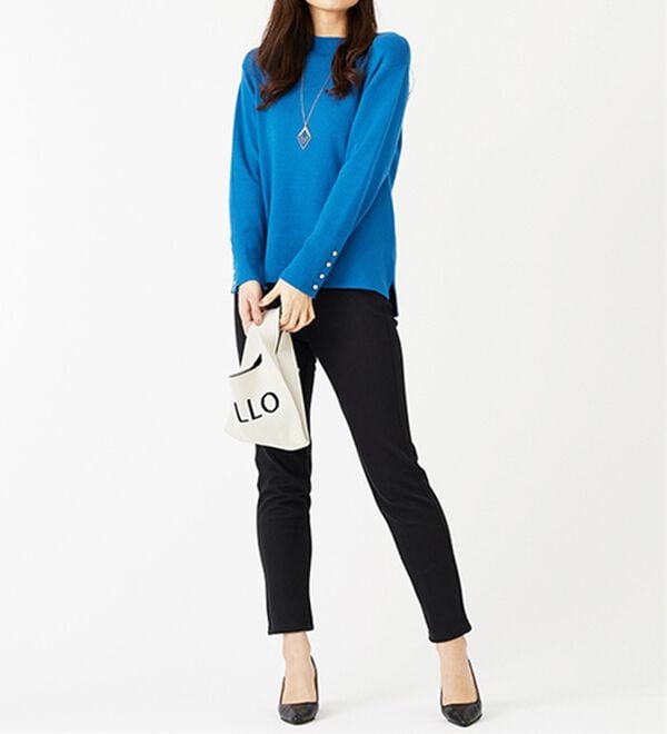 BELLUNA（ベルーナ）の「マシュマロみたいな裏ベロアなめらかストレッチパンツ（フルレングスパンツ）」｜詳細画像