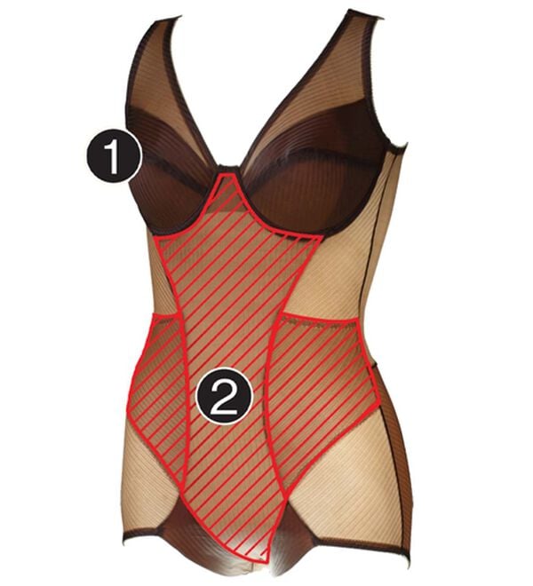 「【２色組】グラマーさんの着こなし美人ボディスーツ（ボディスーツ・シェイパー）」｜詳細画像