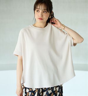 BELLUNA（ベルーナ）の「【快適Ｌａｂ．】ドライワッフル素材ドルマンプルオーバー（カットソー）」｜アイボリー