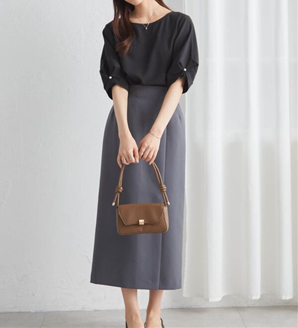 RANAN（ラナン）の「【ひんやり】袖タックデザインきれい見えブラウス（ブラウス）」｜詳細画像