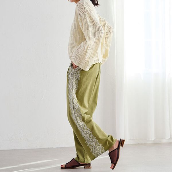 RANAN（ラナン）の「透かし柄短丈ニット（ニット・セーター）」｜詳細画像