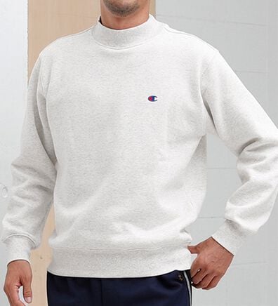 「＜チャンピオン＞モックネック裏起毛トレーナー（メンズトレーナー）」