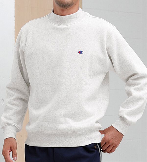 「＜チャンピオン＞モックネック裏起毛トレーナー（メンズトレーナー）」｜詳細画像