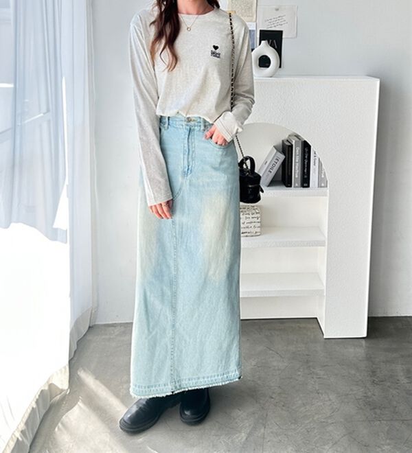 GeeRA（ジーラ）の「ハートデザイン刺繍ロンＴ（カットソー）」｜詳細画像