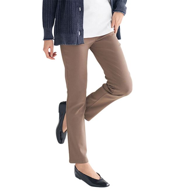 BELLUNA（ベルーナ）の「サイズ満載！伸びる裏起毛パンツ（フルレングスパンツ）」｜ローズピンク