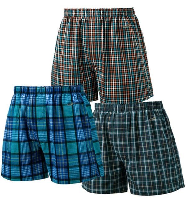 3枚組】＜クロコダイル＞紳士のトラッドチェックトランクス