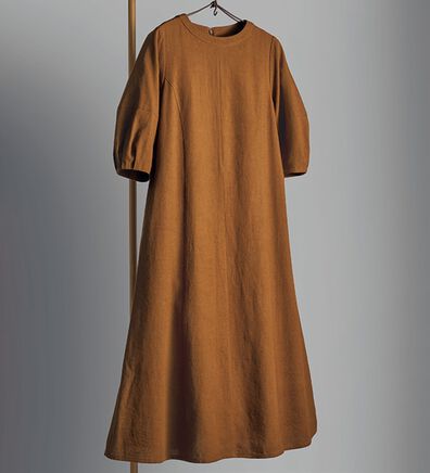 BELLUNA（ベルーナ）の「リネンブレンドランタンスリーブワンピース（その他ワンピース）」